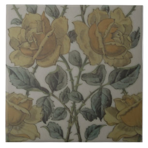 Carreau Yellow Roses Maw & Co Imprimer & Tint Repro 1800