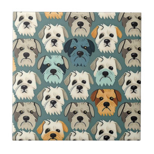 Carreau Yorkshire Terrier Motif