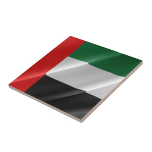 Carreau zAE002 ÉMIRATS ARABES UNIS agitant le DRAPEAU EAU