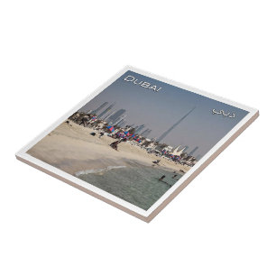 Carreau zAE048 DUBAÏ, plage à Jumeira, Moyen-Orient,