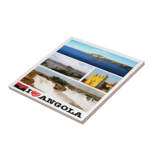 Carreau zAO003 ANGOLA I LOVE, Mosaic, Afrique,