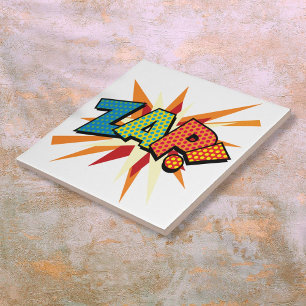 Carreau ZAP Amusement Rétro Bande Dessinée Pop Art