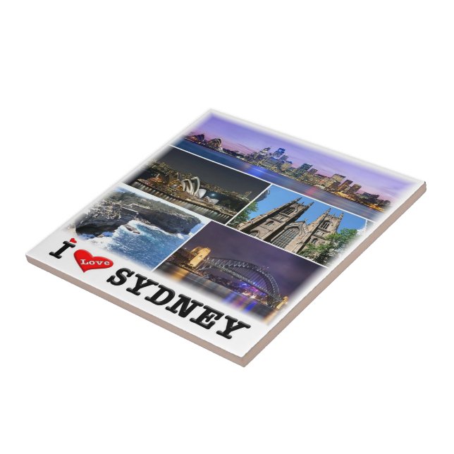 Carreau zAU014 SYDNEY, Mosaïque, Australie, Océanie, (Côté)
