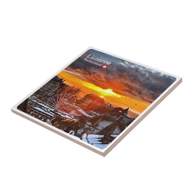 Carreau zCH013 LAUSANNE Suisse, (Côté)