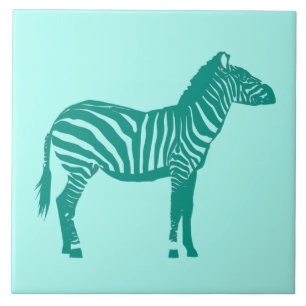 Carreau Zebra - Turquoise et Aqua