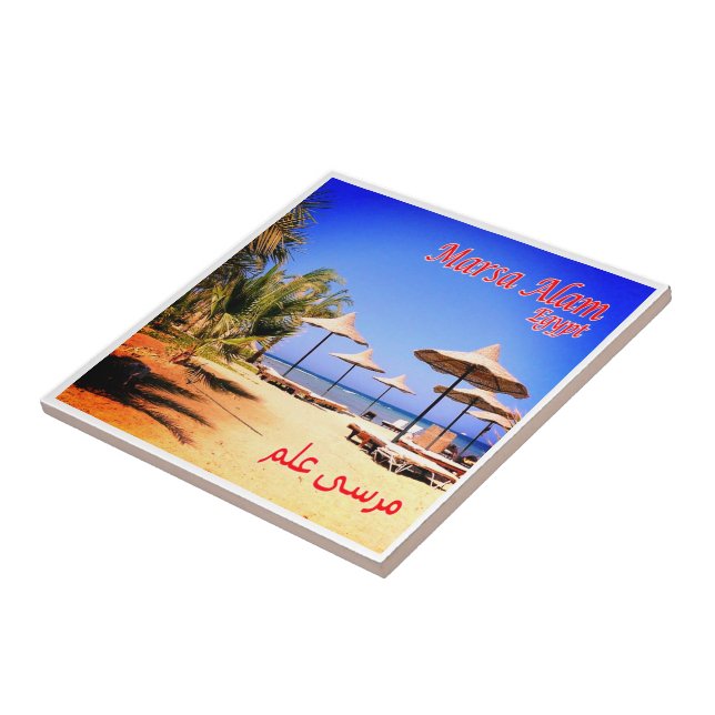 Carreau zEG051 MARSA ALAM Beach, mer Rouge, Égypte, (Côté)