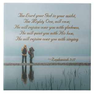 Carreau Zephaniah 3:17 Réjouissez-vous de vous en chantant