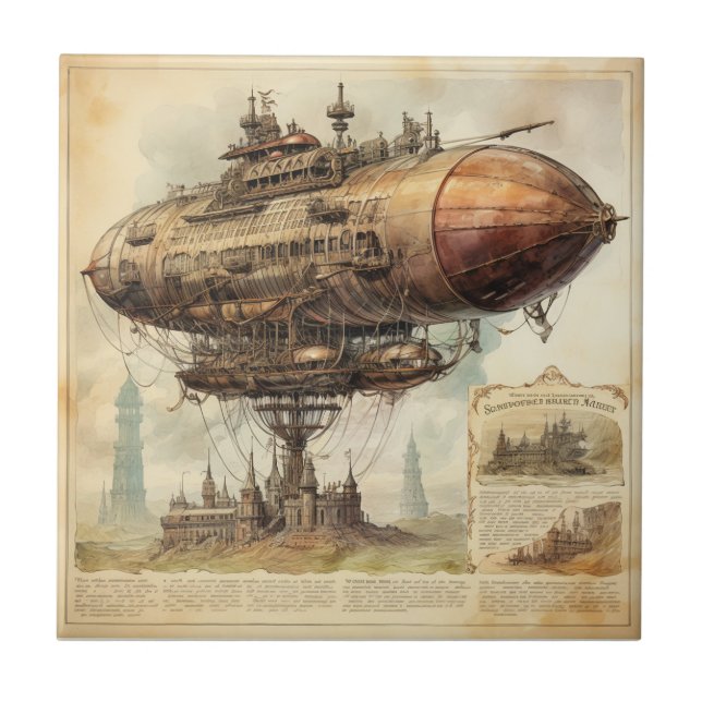 Carreau Zeppelin Steampunk vintage (10) (Devant)