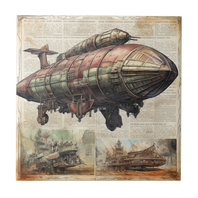 Carreau Zeppelin Steampunk vintage (6) (Devant)