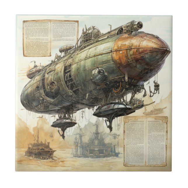 Carreau Zeppelin Steampunk vintage (8) (Devant)