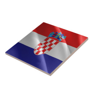 Carreau zHR002 CROATIE, Drapeau Croate,