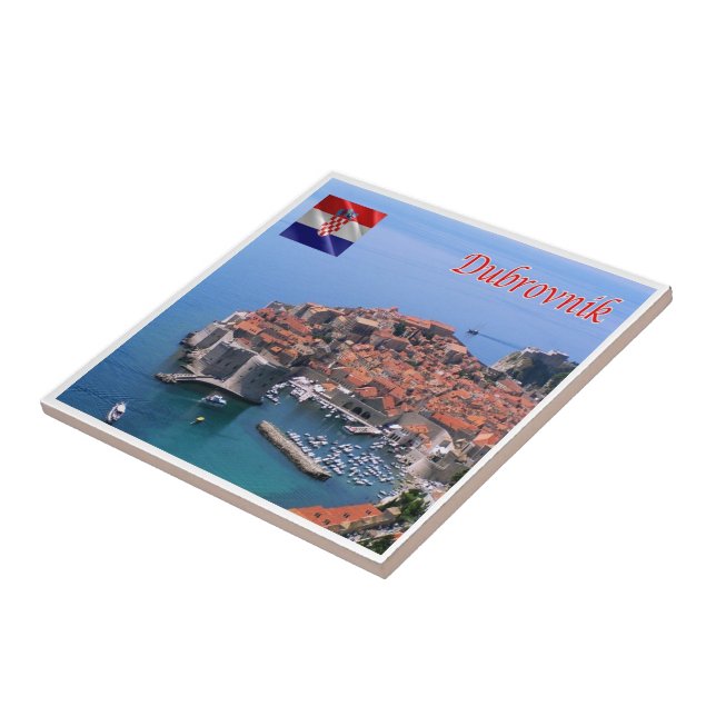 Carreau zHR018 DUBROVNIK, Croatie, (Côté)