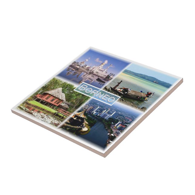 Carreau zID027 BORNEO Mosque Omar Ali, Indonésie, (Côté)