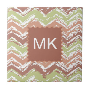 Carreau Zigzag de Chevron de griffonnage d'épice