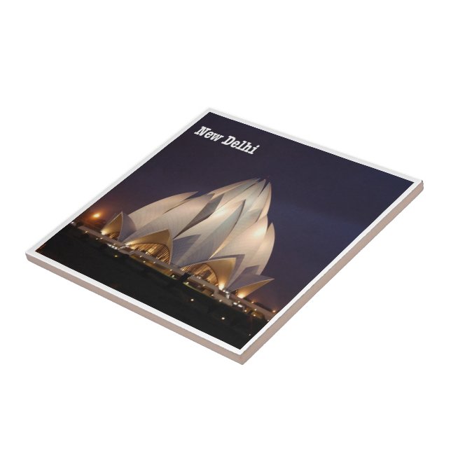 Carreau zIN023 LOTUS TEMPLE New Delhi, Inde, (Côté)