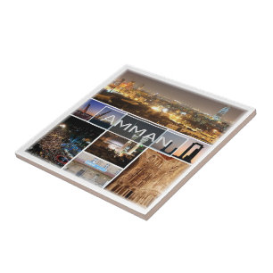 Carreau zJO005 AMMAN panorama, Jordanie, Asie