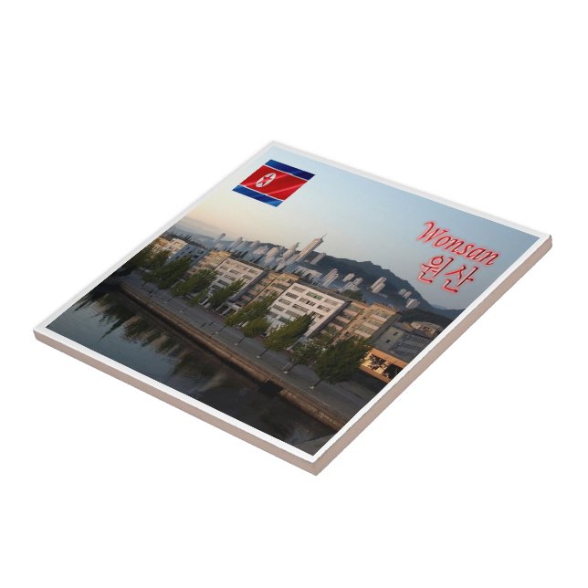 Carreau zKP004 WONSAN, Corée du Nord, Asie, (Côté)