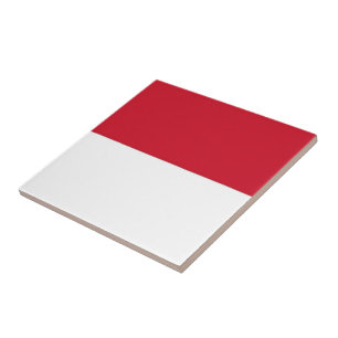 Carreau zMC001 DRAPEAU monégasque, Principauté de Monaco,