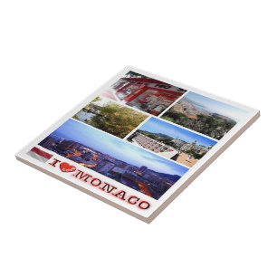 Carreau zMC036 MonACO collage "I Love",