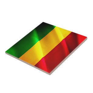 Carreau zML002 MALI, Drapeau agitant, Afrique,