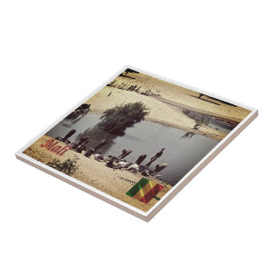 Carreau zML010 MALI, Panorama, Afrique,