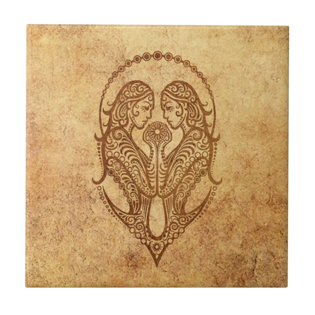 Carreau Zodiaque de Gémeaux âgé par cru (Devant)