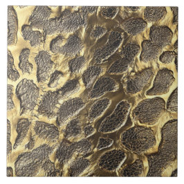 Carreau Zones d'animaux métalliques léopard d'or