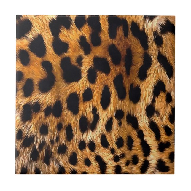 Carreau Zones léopard Brown noir Animal sauvage Art (Devant)