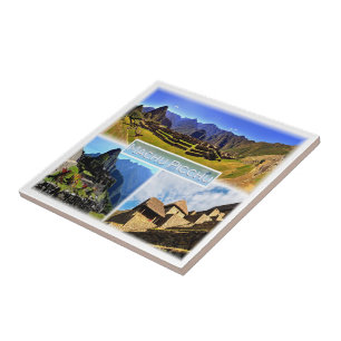 Carreau zPE005 MACHU PICCHU, Mosaic, Pérou, Amérique,