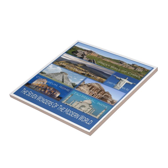 Carreau zPE006 Les sept merveilles du monde, (Côté)