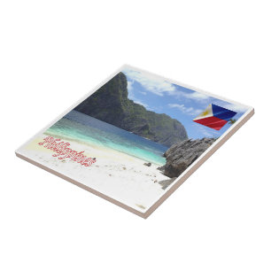 Carreau zPH005 plage de l'ÎLE DE MATINLOC Philippines