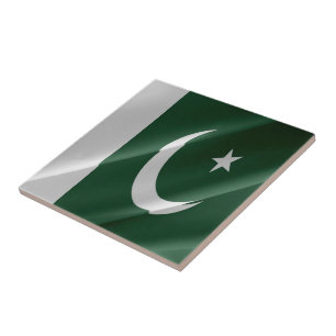 Carreau zPK002 brandissant le drapeau pakistanais FLAG Pak