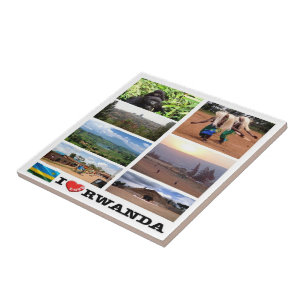Carreau zRW011 RWANDA I Love, Mosaic, Afrique,