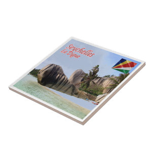 Carreau zSC003 SEYCHELLES, La Digue, Afrique,