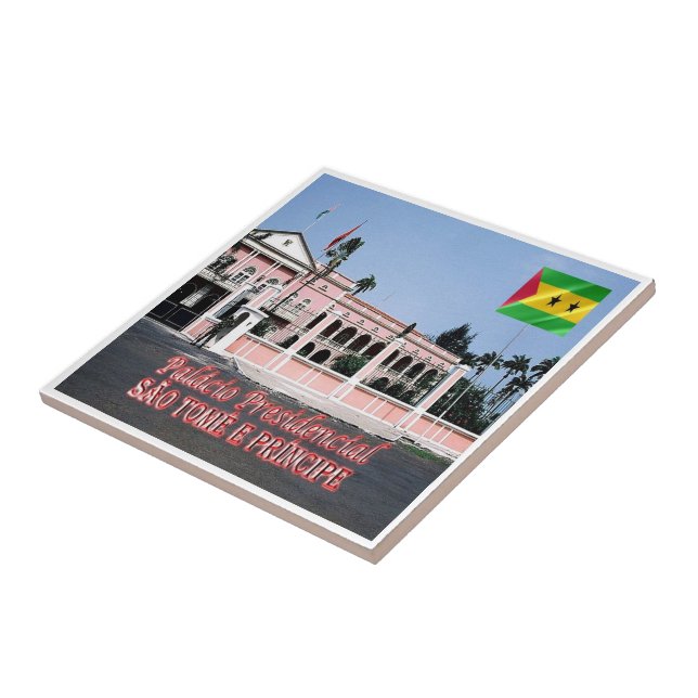Carreau zST006 SAO TOME' Le palais présidentiel, (Côté)