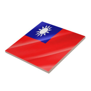 Carreau zTW002 TAIWANESE Drapeau de vague, Taiwan Formosa,