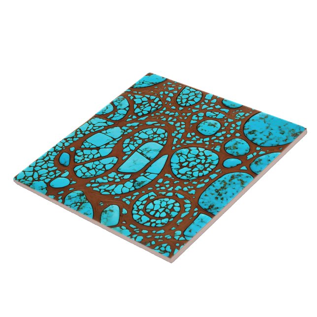 Carreaux avec motifs de turquoise (Côté)