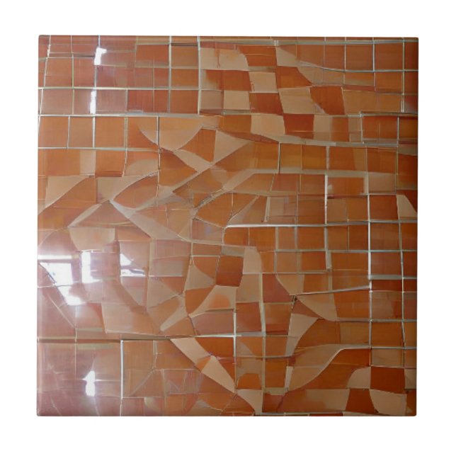 Carreaux beige orange céramique (Devant)