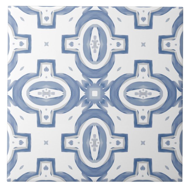 Carreaux bleus, mosaïque, majolica, (Devant)