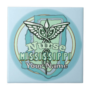 Carreaux Caducée d'infirmière du Mississippi