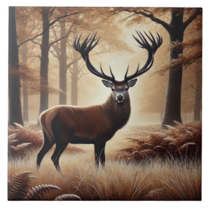Carreaux céramique de cerfs d'automne