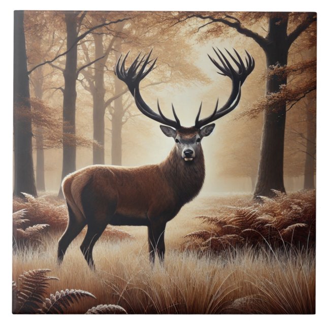 Carreaux céramique de cerfs d'automne (Devant)