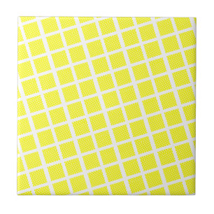 Carreaux céramique jaune Polkadot blanc