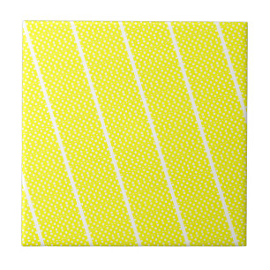Carreaux céramique jaune Polkadot blanc