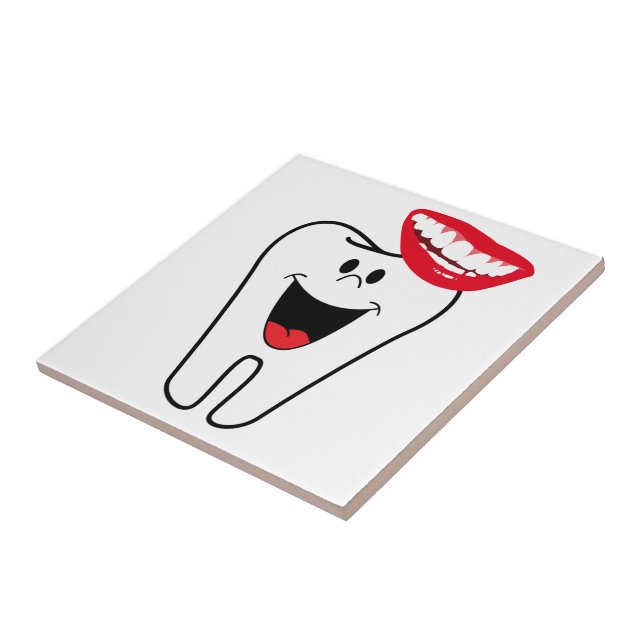 Carreaux céramiques Dentiste de sourire (Côté)