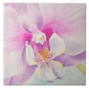 Carreaux d'aquarelle d'orchidée