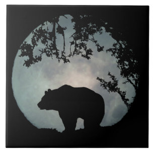 Carreaux d'art de la Pleine lune de l'ours