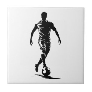 Carreaux d'art de silhouette de joueur de football