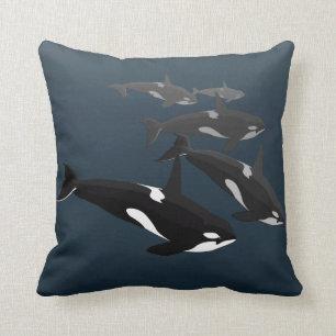 Carreaux d'art d'épaulard de coussin de baleine