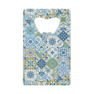 Carreaux d'azulejo bleus et jaunes